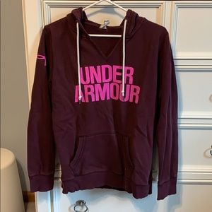 under armor maroon and pink sweatshirt